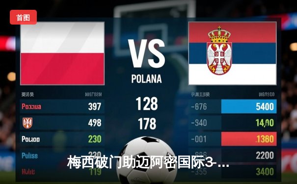 梅西破门助迈阿密国际3-1逆转，豪取四连胜领跑东部